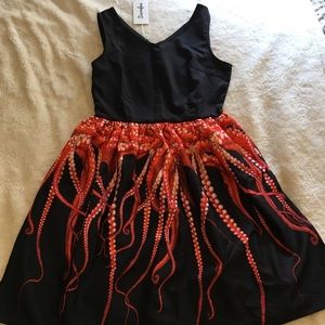 Brand new fit & flare sucrefas octopus dress